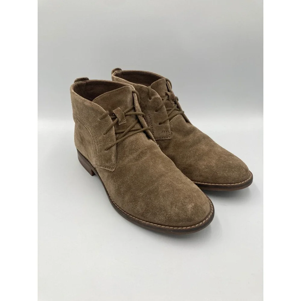 Clark's Cazmin Grace Taupe Suede Ankle Boots Women's Size 7.5 - Picture 3 of 9